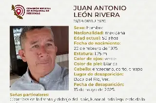 Imagen Desaparece hombre en Boca del Río; aquí sus características 