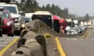 Imagen Hay cierre total de circulación en autopista de Veracruz; es por esta razón 