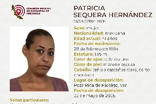 Ella es Patricia, tiene 41 años y desapareció al norte de Veracruz 