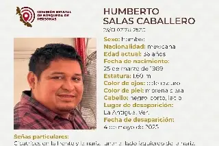 Imagen Desaparece hombre en La Antigua, Veracruz; aquí sus características 