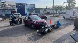 Imagen Motociclista se impacta con vehículo particular