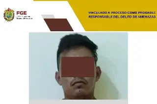Imagen Lo vinculan a proceso por el delito de amenazas al sur de Veracruz 