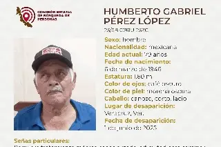 Imagen Desaparece hombre de la tercera edad en el puerto de Veracruz