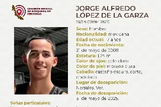 Imagen Piden apoyo para localizar a menor de edad en Nogales, Veracruz