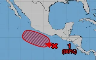 Imagen Onda Tropical Número 2 cruza el sur del país y desarrollo de baja presión 