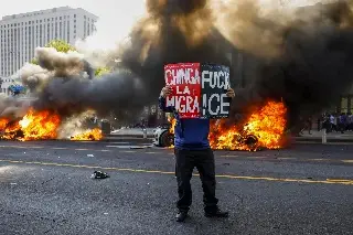 Imagen Secretaria de Seguridad de EU acusa Sheinbaum de alentar protestas en Los Ángeles