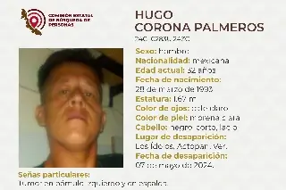 Imagen Piden apoyo para localizar a hombre desaparecido en Actopan, Veracruz; tiene un tumor