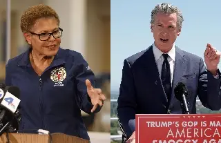 Imagen Gobernador de California y alcaldesa de Los Ángeles, los dos políticos que se enfrentan a Trump