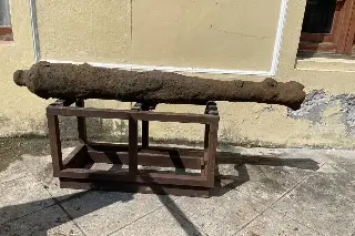 Imagen ¿Qué se sabe del antiguo cañón que encontraron en las obras del centro histórico de Veracruz?