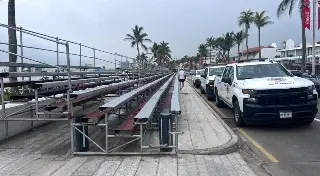 Imagen Ya se instalaron más del 95% de las gradas para el carnaval en Veracruz