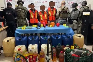 Imagen Caen 3 con huachicol y drogas en Ixhuatlán del Café 