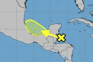 Imagen Monitorean centro de baja presión al noroeste del Caribe, asociado con Onda Tropical 6