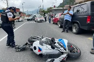 Imagen Fallece joven motociclista al chocar contra taxi en Orizaba