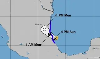 Imagen Alerta Amarilla, de peligro moderado, por tormenta Barry al norte de Veracruz 