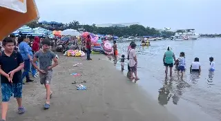 Imagen Así lucen este lunes de carnaval las playas de Veracruz