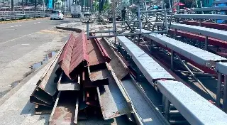 Imagen Inicia el retiro de las gradas del carnaval de Veracruz 
