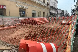 Imagen Así el avance de las obras en el Centro Histórico de Veracruz, ¿Cuándo concluirán?
