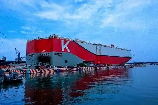 Reportan baja en movimiento de carga en el Puerto de Veracruz en comparación con 2024