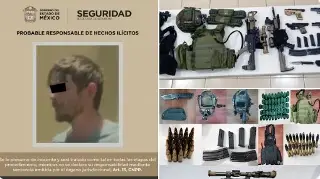 Cae estadounidense con armas y supuesta credencial de la CIA en el Edomex