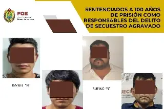 Los sentencian a 100 años de prisión por el delito de secuestro agravado 
