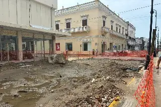Imagen Canaco pide que obras del Centro Histórico de Veracruz se ejecuten con rapidez  