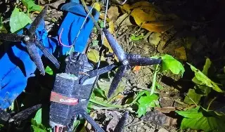 Imagen Investigan hallazgo de dron con pólvora en Coxquihui, Veracruz 