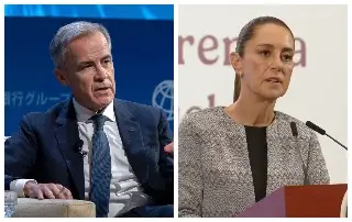 Imagen Sheinbaum dialoga con Mark Carney, primer ministro canadiense