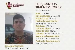 Imagen Desaparece menor al norte de Veracruz; estas son sus características 