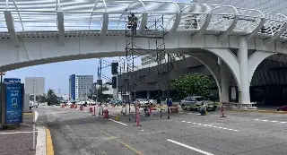 Imagen Reducción de carriles en el Bulevar Ruiz Cortines de Boca del Río por mantenimiento del Puente de la Amistad