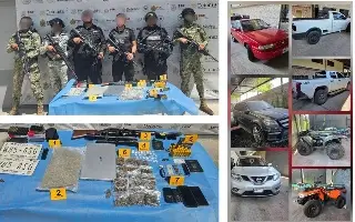 Imagen Actopan: Aseguran armas, drogas y otros objetos en cateo 