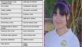 Imagen Desaparece menor de 14 años en Boca del Río, Veracruz