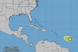 Imagen Disturbio 94L con 20% de probabilidad para evolucionar a ciclón tropical: NOAA