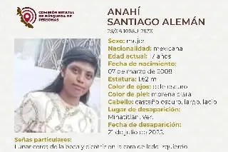 Imagen Menor de edad desaparece al sur de Veracruz; aquí sus características 