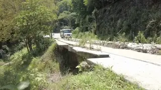 Imagen Alcaldesa electa alerta por socavón en carretera de Tlalnelhuayocan, Veracruz 