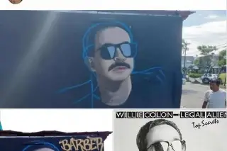 Imagen Willie Colón comparte imagen de mural de artista jarocho que lo pinto en Veracruz