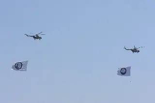 Imagen Helicópteros ensayan ceremonia especial en Veracruz-Boca del Río
