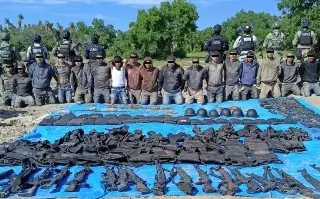 Imagen Bloqueos tras hallazgo de campamento de la delincuencia en Aguascalientes; hay 18 detenidos