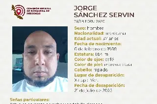 Imagen Hombre desaparece en Xalapa, Veracruz; aquí sus características 