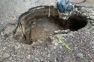 Imagen Veracruz: Enorme socavón en Tarimoya