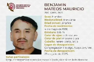 Imagen Desaparece hombre al sur de Veracruz; aquí sus características 