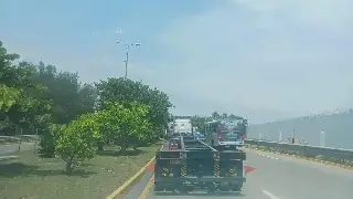 Imagen Operadores denuncian largas filas en aduana de Veracruz; no hay baños ni donde comprar comida 