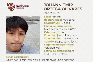 Imagen Desaparece menor de edad en el puerto de Veracruz; aquí sus características 