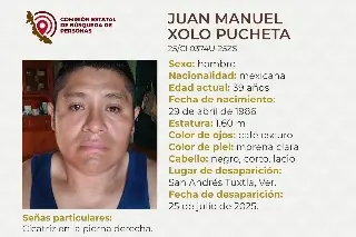 Imagen Él es Juan, tiene 39 años y desapareció al sur de Veracruz 
