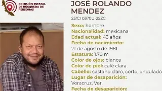 Imagen Buscan a hombre desaparecido en Veracruz; estas son sus características 