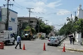 Imagen Cierre vial en centro de Veracruz