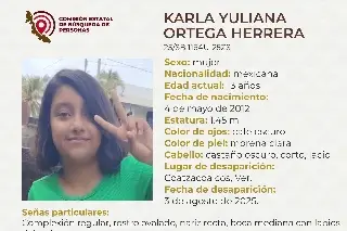 Imagen Menor de edad desaparece al sur de Veracruz; aquí sus características 