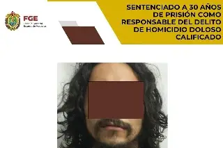 Imagen Lo sentencian a 30 años de cárcel por homicidio doloso calificado al sur de Veracruz