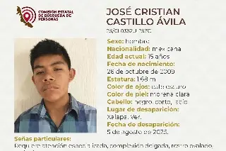 Imagen Menor de edad desaparece en Xalapa, Veracruz; aquí sus características 