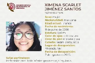 Imagen Piden apoyo para localizar a menor de edad desaparecida en Alvarado, Veracruz