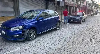 Imagen Conductora choca en Landero y Coss en el centro de Veracruz 